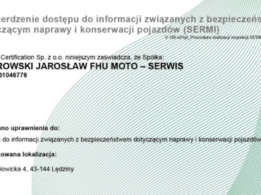 warsztat certyfikowany sermi
